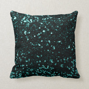 Glitzer-minimaler ModeSequin aquamarines Cali Grü Kissen