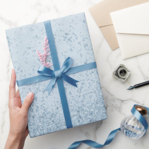 Glitzer mit blauen Imitaten Geschenkpapier