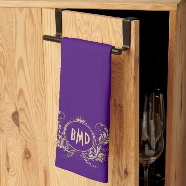 Glitzer  mit schwarzen und Imitaten Geschirrtuch (Drittel gefaltet)