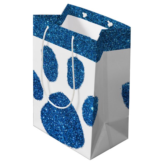Glitzer Mittlere Geschenktüte (Rückseite Schrägansicht)