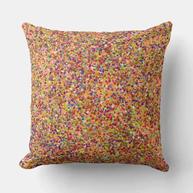 Glitzer-Mode-Multicolor-Malerei #3 Kissen (Vorderseite)