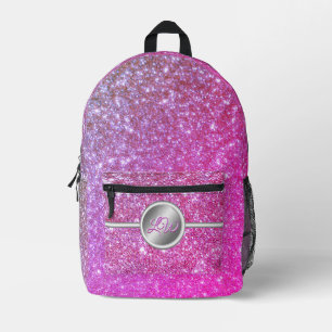 Glitzer-Monogramm Bedruckter Rucksack