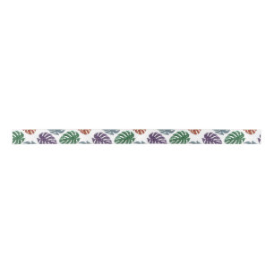 Glitzer Monstera Ribbon Satinband