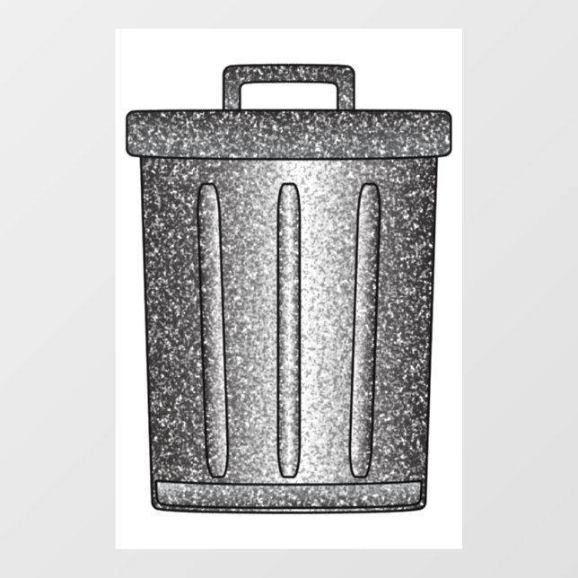 Glitzer-Mülleimer Fensteraufkleber (Blatt)