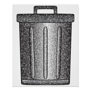 Glitzer-Mülleimer Poster