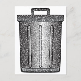 Glitzer-Mülleimer Postkarte