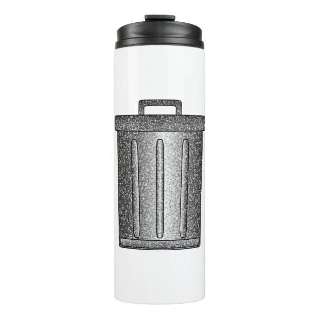 Glitzer-Mülleimer Thermosbecher (Vorderseite)