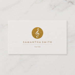 Glitzer Musical Note Logo Business Card Visitenkarte