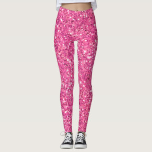 Glitzer-Muster in Rosa Leggings