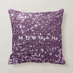 Glitzer Name Fashion Sequin Violet Lavender Amethy Kissen