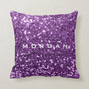 Glitzer-Namensmodesequin-violette lila Traube Kissen