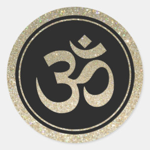 Glitzer Om Symbol Sticker