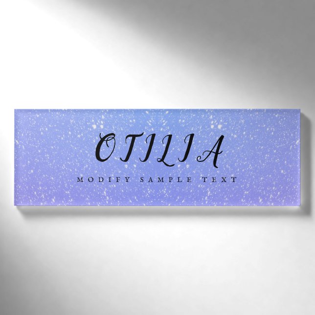 Glitzer Ombre Beauty Salon Namenschild (Vorderseite)
