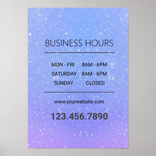 Glitzer Ombre Beauty Salon Poster (Vorne)