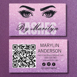 Glitzer Ombre Lash Art Techniker Trendy Visitenkarte