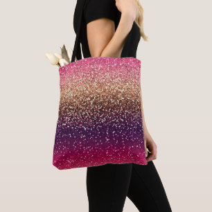 Glitzer Ombre Pink Gold Tasche