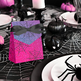 Glitzer Ombre Spider Web Aquamarin Rosa Lila Geschenkschachtel