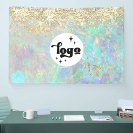 Glitzer-Opal-Hintergrund Banner