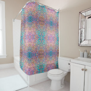Glitzer Opal Holographic Modern Collection Duschvorhang