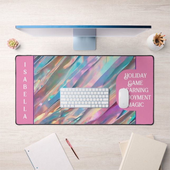 Glitzer Opal Holographic Trendy Collection Schreibtischunterlage (Büro 1)