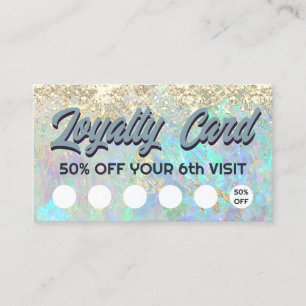 Glitzer Opal Loyalty Card Visitenkarte