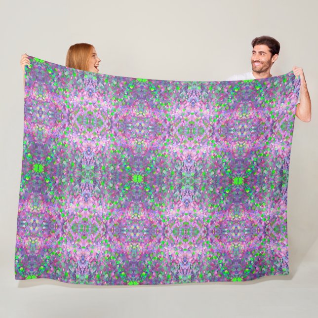 Glitzer Opal Moderne Holographische Sammlung Fleecedecke (Beispiel)