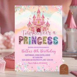 Glitzer Pailletten Fourever eine Prinzessin Geburt Einladung