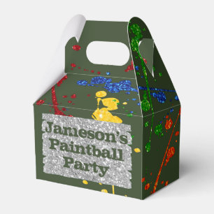 Glitzer Paintball Party Individuelle Name Geschenkschachtel