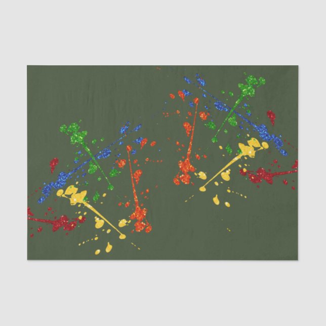 Glitzer Paintball Party Paint Spritzer Seidenpapier (Vorderseite)
