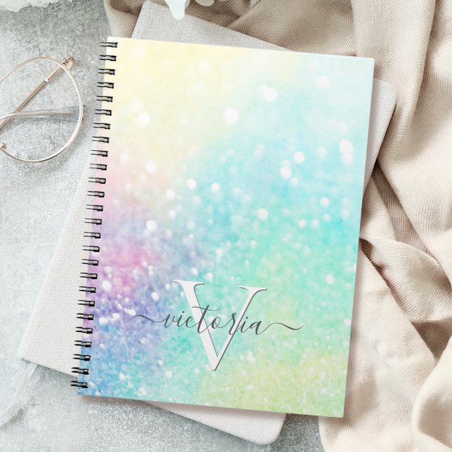 Glitzer Pastel Bokeh Girly Colorful Pattern Notizblock (Von Creator hochgeladen)