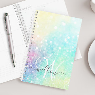 Glitzer Pastel Bokeh Girly Colorful Pattern Planer