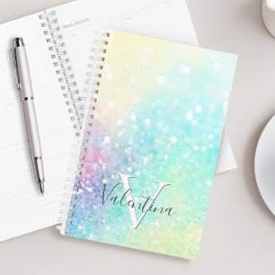 Glitzer Pastel Bokeh Girly Colorful Pattern Planer