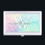 Glitzer Pastel Bokeh Girly Colorful Pattern Visitenkarten Dose<br><div class="desc">Ein wunderschönes pastellfarbenes Glitzer-Muster,  das Sie mit Ihren individuellen Details personalisieren können.</div>