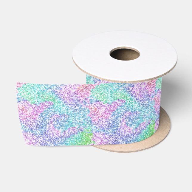 Glitzer Pastel Satinband (Spule)