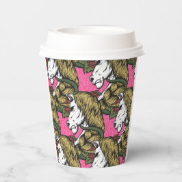 Glitzer Pastete Rosa Krieger Einhorn Papiertüten Pappbecher