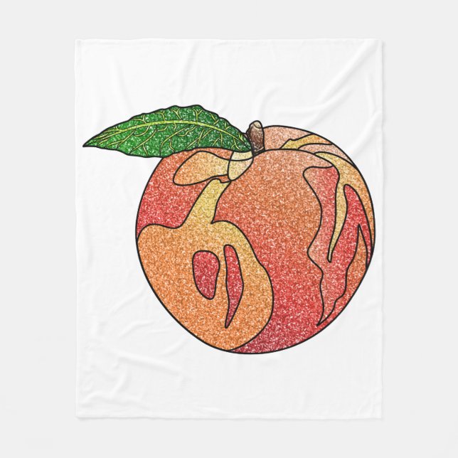 Glitzer Peach Fleecedecke (Vorderseite)
