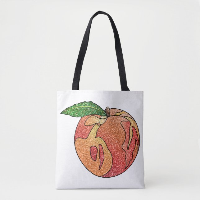 Glitzer Peach Tasche (Vorderseite)