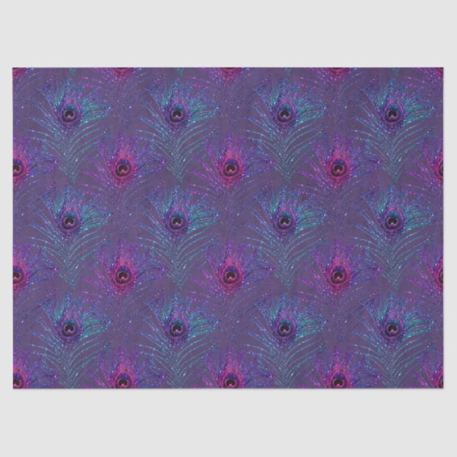 Glitzer Peacock Feather Series Design 13 Seidenpapier (Vorderseite)