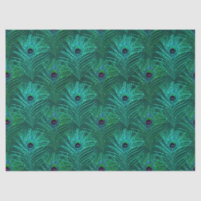 Glitzer Peacock Feather Series Design 18 Seidenpapier (Vorderseite)