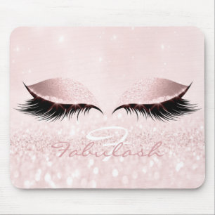 Glitzer-peitscht Girly Monogramm-Namen-Schönheit Mousepad