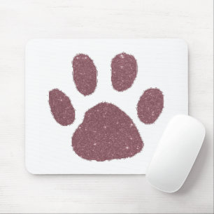 Glitzer-Pfotenabdruck-Mauspad Mousepad