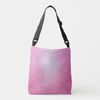 Glitzer Pink Cheetah Print Tragetaschen Mit Langen Trägern