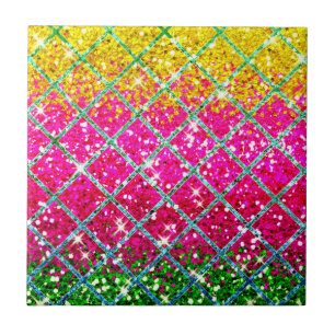 Glitzer Pink Snakeskin Fliese