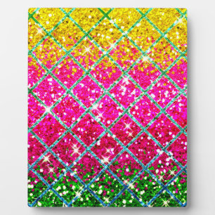 Glitzer Pink Snakeskin Fotoplatte