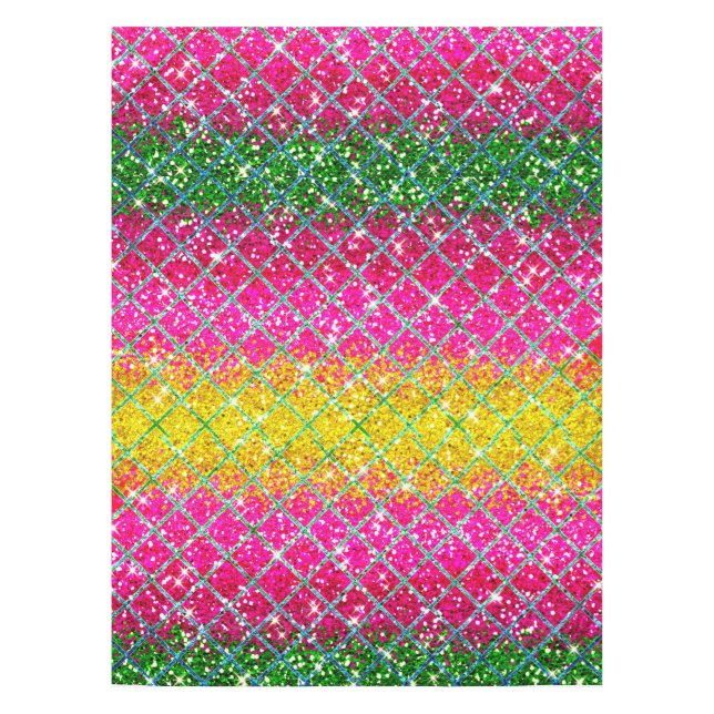 Glitzer Pink Snakeskin Tischdecke (Vorderseite)
