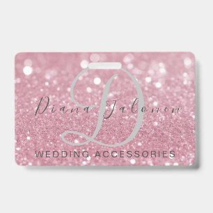 Glitzer Pink WEDDING ACCESSORIES Ausweis