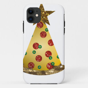 Glitzer Pizza Weihnachtsbaum iPhone 11 Hülle