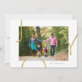 Glitzer Playful JOY Foto Feiertagskarte