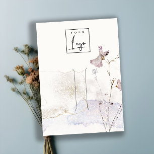 Glitzer Pressed Blume Hairpin Logo Display Visitenkarte