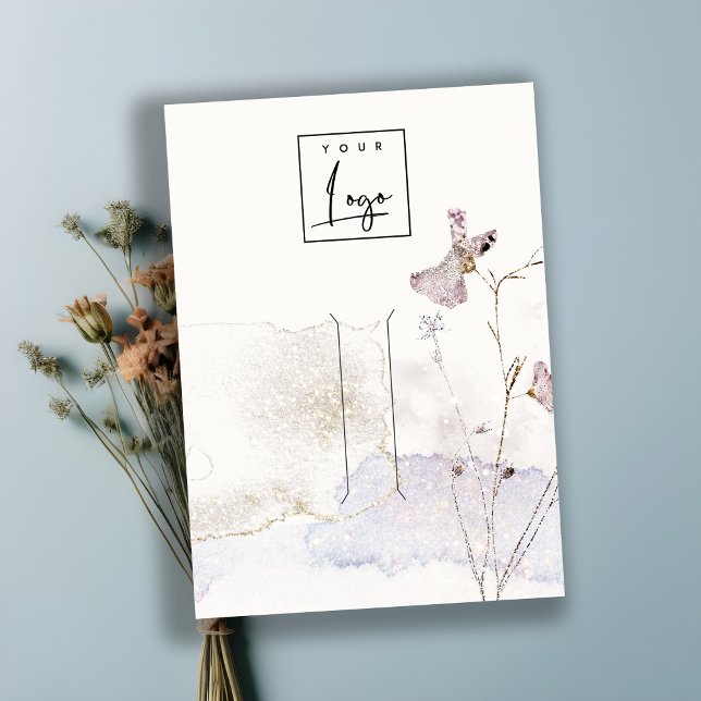 Glitzer Pressed Blume Hairpin Logo Display Visitenkarte (Von Creator hochgeladen)